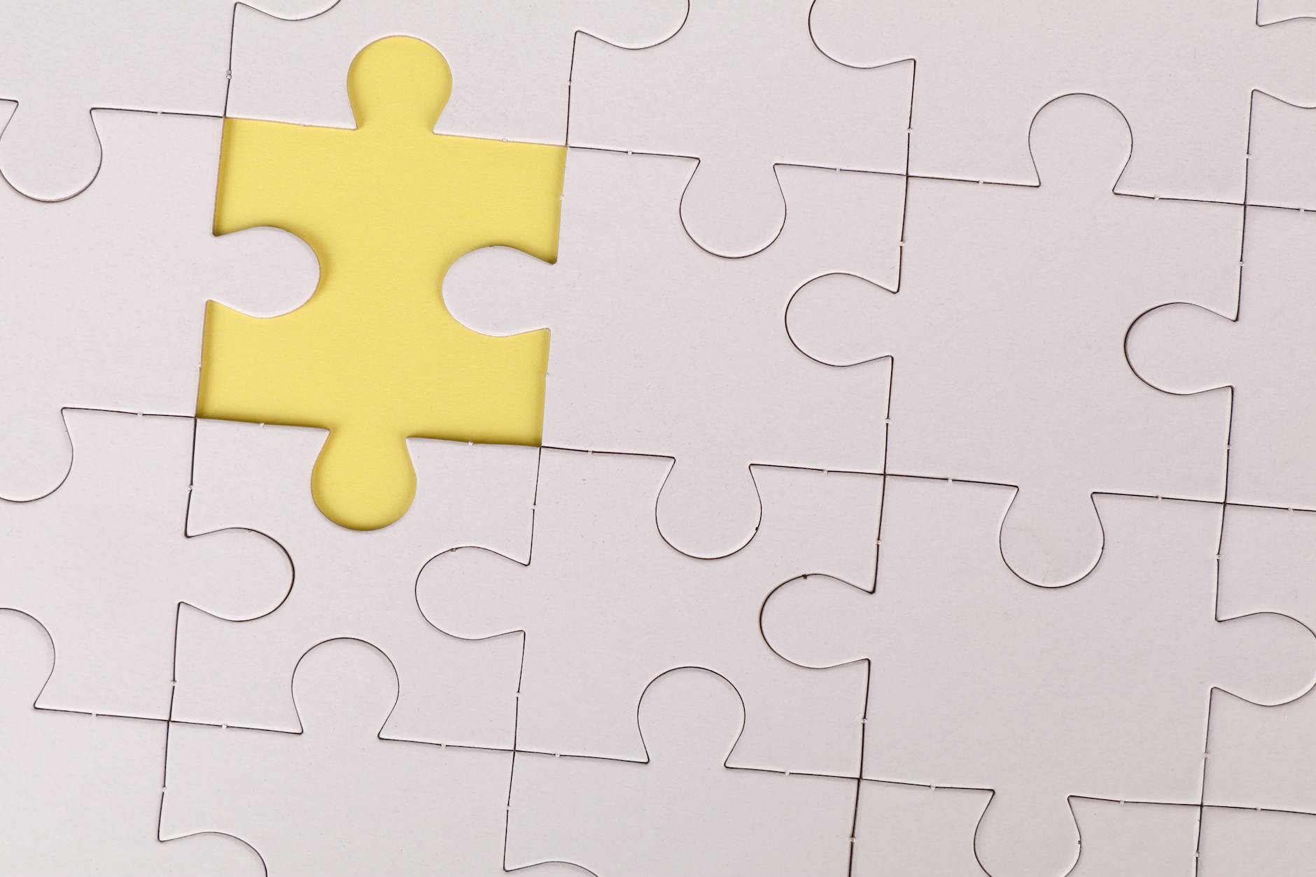 yellow jigsaw puzzle piece